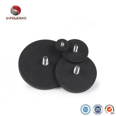 Industriële magneet Rubber Pot Magneten met draadgaten M6 M8 en aanpasbare kracht
