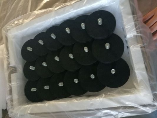 Gemakkelijk te installeren D43 D66 D88mm Rubber Coated POT Montage Magnet Met Interne draad