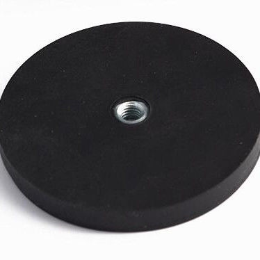 Rubber bedekte pot magneet Neodymium rubber magneet D36 * 6mm-M6 Permanente krachtige punch