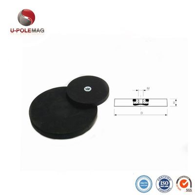 Rubber bedekte pot magneet Neodymium rubber magneet D36 * 6mm-M6 Permanente krachtige punch