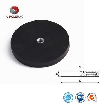 15-20 dagen CN FUJ Permanent Rubber NdFeB Magnet Fe37 Pot / Cup Shape Industrial Magnet