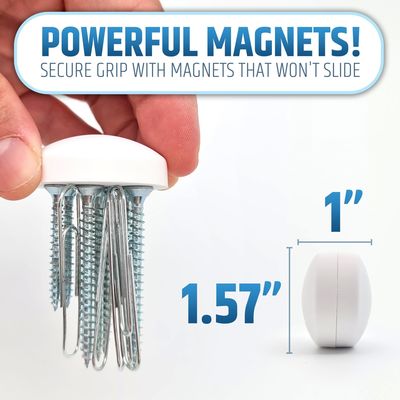 Op maat gemaakte magnetische gordijngewichten met D40*15 mm ferrietmagneet en rubbermateriaal