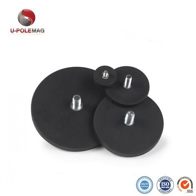 Disc Neodymium Magnet maat M6 M8 Rubber Coated Pot Magnet