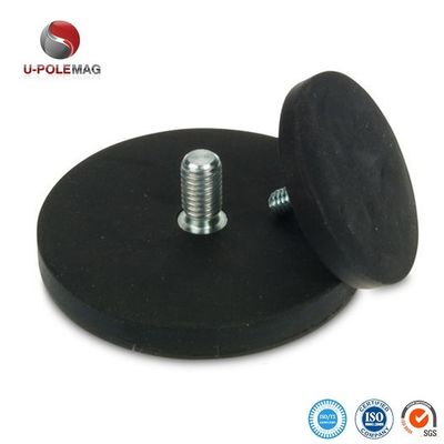 Disc Neodymium Magnet maat M6 M8 Rubber Coated Pot Magnet
