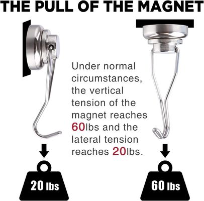 Verbeterde Neodymiummagneten Sterke en duurzame magnetische haakhanger met nikkelcoating