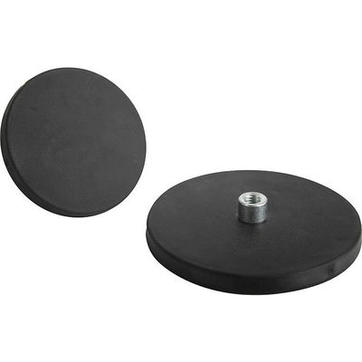 80 graden Celsius Rubbercoated NdFeB Pot Magnet met Tapped Pin en snijservice