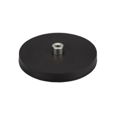 80 graden Celsius Rubbercoated NdFeB Pot Magnet met Tapped Pin en snijservice