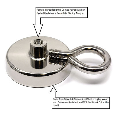 Permanente vismagneet Dia 2,95" voor Best 405 LB Neodymium zeldzame aarde composiet