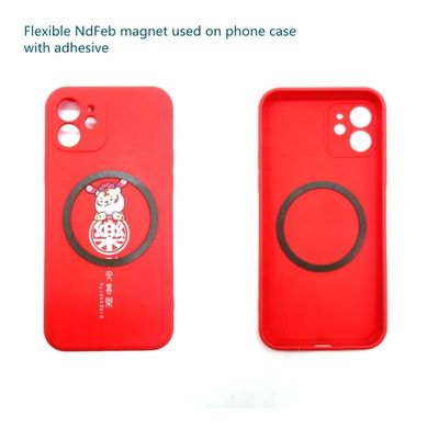Zwakke, flexibele neodymiummagneetsticker voor iPhone MagSafe draadloos oplaadpad