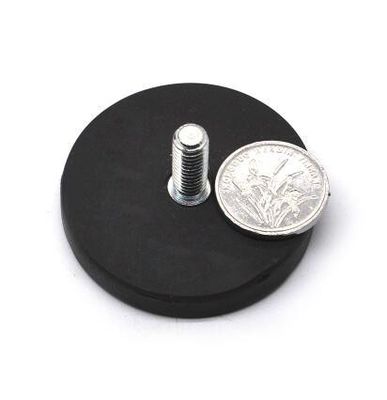 Gepersonaliseerde grootte M6 M8 Rubber bedekte potmagneet voor zware toepassingen