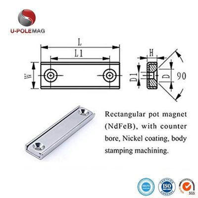 65 LB Houvermogen Ndfeb industriële magneet met precisie systeem /- 0,05 mm kwaliteit NdFeB