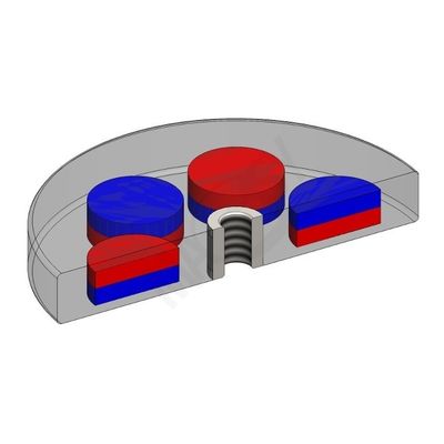 Neodymiummagneet Rubberpot Magneten met en aangepaste verpakking en M6 M8 draadgaten