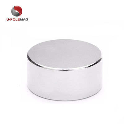 191 g Gewicht N52 Zilveren schijfmagneet Neodymium D40x20mm met axiale gemagnetiseerde richting