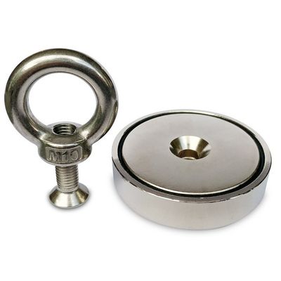 148 LBS 67 KG Trekkracht Zeldzame aarde POT Magneet met oogbout D48mm en hoge tolerantie