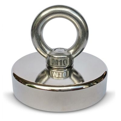 148 LBS 67 KG Trekkracht Zeldzame aarde POT Magneet met oogbout D48mm en hoge tolerantie