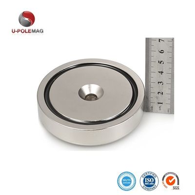 148 LBS 67 KG Trekkracht Zeldzame aarde POT Magneet met oogbout D48mm en hoge tolerantie