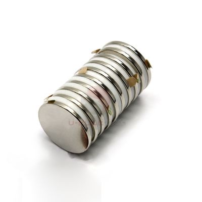 NiCuNi-gecoate aangepaste NdFeB-magneet N35 N42 N48 N52 Neodymium schijfmagneten met 3M-lijm