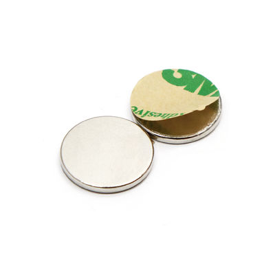 NiCuNi-gecoate aangepaste NdFeB-magneet N35 N42 N48 N52 Neodymium schijfmagneten met 3M-lijm