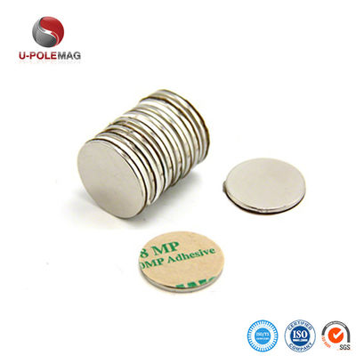 NiCuNi-gecoate aangepaste NdFeB-magneet N35 N42 N48 N52 Neodymium schijfmagneten met 3M-lijm