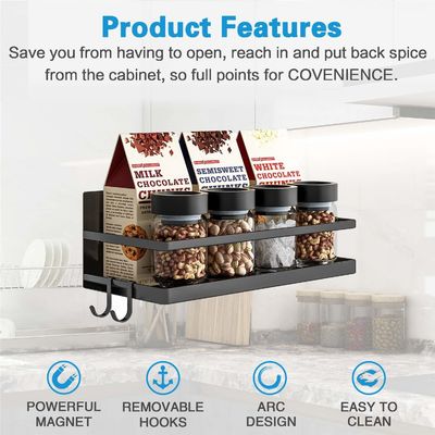 Classificatie Niet-opvouwbare rek Keukenopslag IJzeren muur Mount Spice Rack Organisator