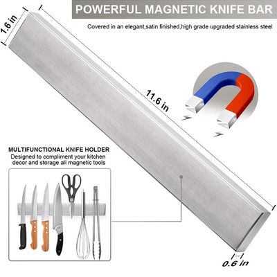 12 inch magnetisch mes strip logo zijde drukwerk of laser metaal magnetisch muur mes houder