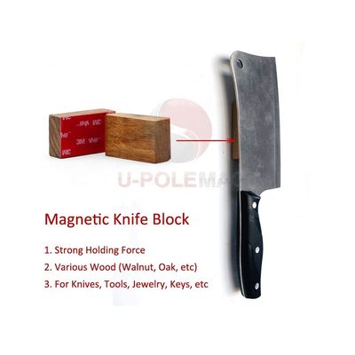 Duurzaam hout magnetisch meshouder voor de muur STRONG Neodymiummagneten Kleefband