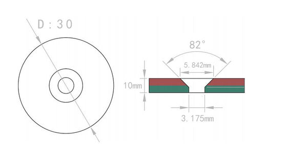 Op maat gemaakte neodymium-contro-zonkenmagneten voor een optimale prestatiedichtheid 7,6 g/cm3