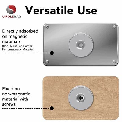 NdFeB-graad N42 Aanpasbare zeldzame aardronde neodymium-controlesinkmagneet voor machines