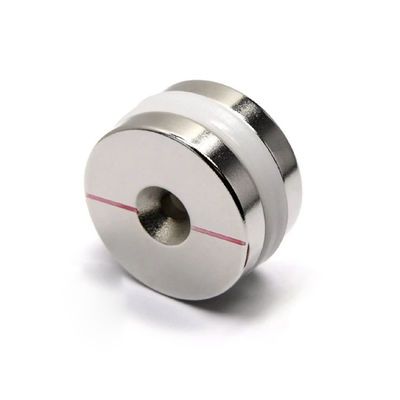 60°C Maximale werktemperatuur N52 Neodymium Disc Magnet met M10 Countersunk Hole