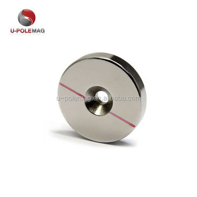 60°C Maximale werktemperatuur N52 Neodymium Disc Magnet met M10 Countersunk Hole