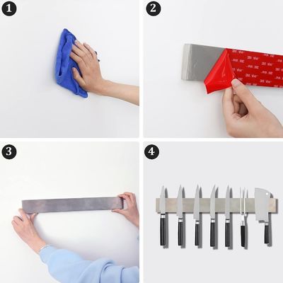 Bewaar uw keukenmessen moeiteloos met onze duurzame 16 inch magnetische staaf