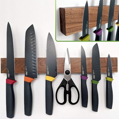 16 inch professionele houten magnetische mes strip ruimtebesparende mes rek met stroom ideaal voor blokken roll tassen