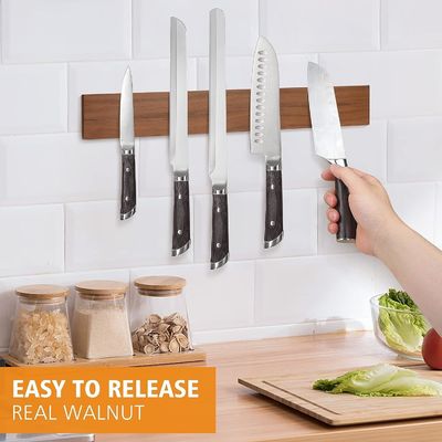 16 inch professionele houten magnetische mes strip ruimtebesparende mes rek met stroom ideaal voor blokken roll tassen
