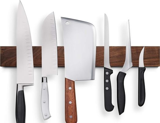 16 inch professionele houten magnetische mes strip ruimtebesparende mes rek met stroom ideaal voor blokken roll tassen