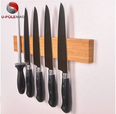 Bamboe Hout Keukenmes Magnetische Houder Sterk Krachtig Messer Rack Opbergplaats Display Organisator
