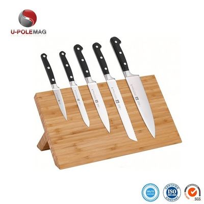 Bamboe Hout Keukenmes Magnetische Houder Sterk Krachtig Messer Rack Opbergplaats Display Organisator