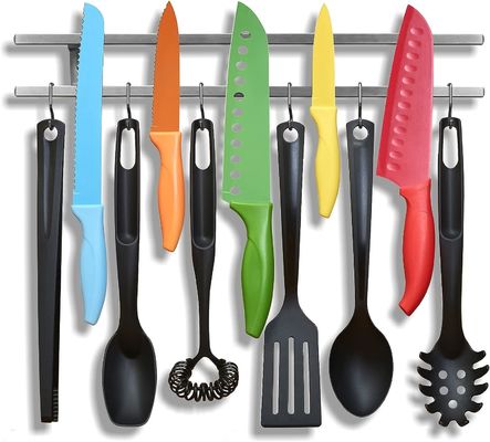 Moderne keukenkamer blok buis roestvrij staal magnetisch meshouder met hanger haak