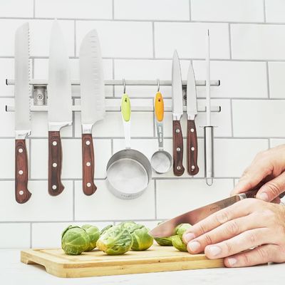 Moderne keukenkamer blok buis roestvrij staal magnetisch meshouder met hanger haak