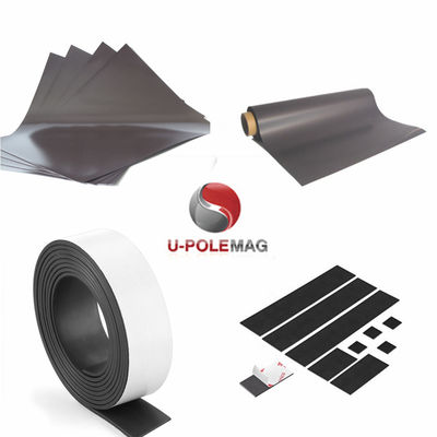 Gepersonaliseerde direct kwaliteitsflexible rubber magnetband/rol/plaat met 3M-kleving