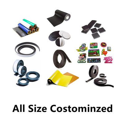 Gepersonaliseerde direct kwaliteitsflexible rubber magnetband/rol/plaat met 3M-kleving