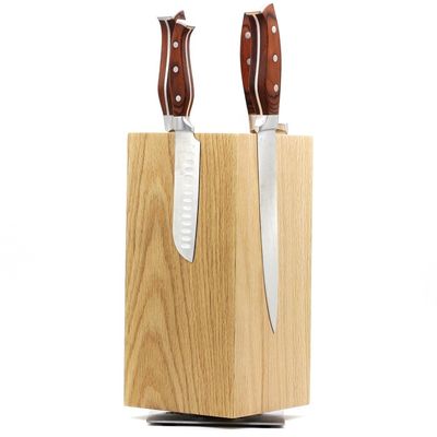 Hout Ferriet Magnet 360 Draaibaar Messer Blockhouder Rack met Magnetische Stands-Walnoot