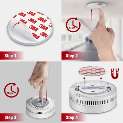 Industriële magneettoepassing 3pcs Magnetische rookmelder voor gemakkelijke installatie