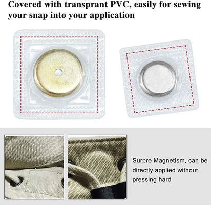 Industriële magneet verborgen naad PVC onzichtbare magnetische sluitknoppen met zinkcoating