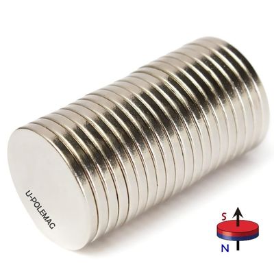 N45 ronde neodymiummagneet met zinkcoating en ISO9001 2004-certificering