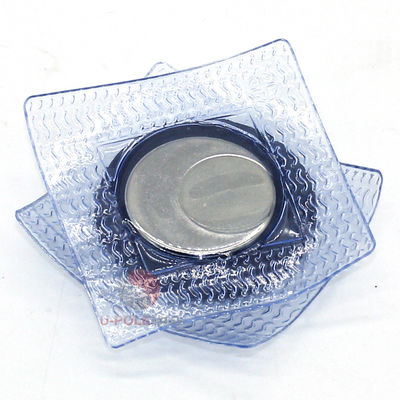 Stalen magneet PVC-materiaal Magneetknop N52 Krachtige ronde zeldzame aardmagneet Neodymiummagneet