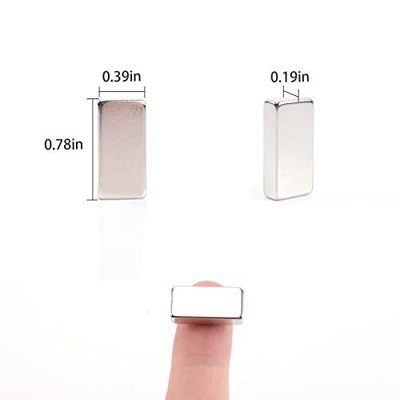 Gepersonaliseerde sterke blokneodymiummagneten 20 mm x 10 mm x 2 mm Magnet met tolerantie ± 1%