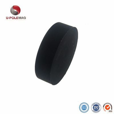 ISO9001 2000 System N42 Neodymium Black Rubber Disc Magnet voor magnetische toepassingen