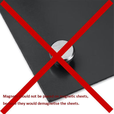80°C Sterkste flexibele rubber NdFeB Neodymium Magnetische plaat Tolerantie ± 10% A4 Grootte