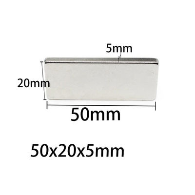 Permanente Neodymiumstaafmagneten Zeldzame aardmagneten NdFeB-magneten Dubbelzijdig 35 x 20 x 5 mm