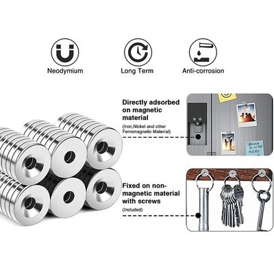 Industriële en wetenschappelijke N40 Neodymium-ringmagneet met gathoudende magneet